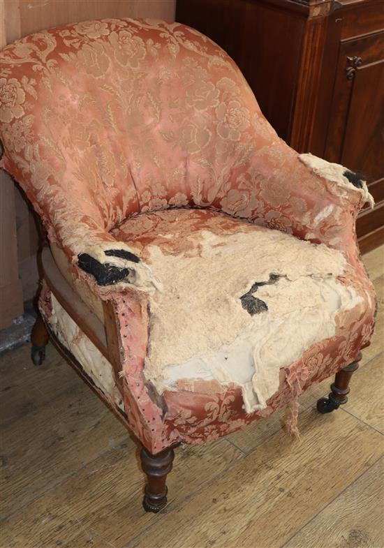 A Victorian Morris style spoon back chair